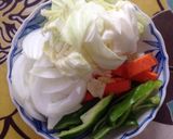 満腹カレー焼きうどん♪ランチに♪作り方1写真