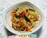∮切干大根とさやえんどうと桜エビ炒め∮作り方6写真