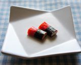 お弁当に♡かにかま海苔巻作り方3写真