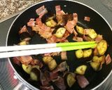 即席！茄子&ベーコン炒め作り方3写真
