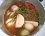 簡単♪トマトとピーマン　鶏ひき肉のスープ作り方4写真