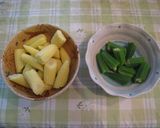 ヤングコーンとオクラと舞茸のバター醤油作り方3写真