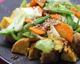 さつま芋と野菜炒めのホットサラダ作り方5写真