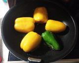 チーズとろとろ♪彩りピーマンの肉詰め♪作り方8写真