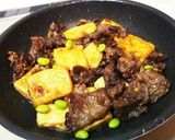*牛肉と豆腐のにんにく照り焼き*作り方6写真
