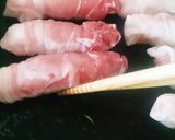 豚肉のセロリ巻き作り方3写真