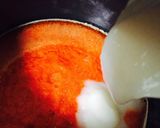 真っ赤なパプリカとライスクリームのスープ作り方4写真