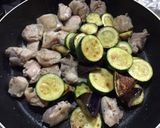 夏野菜と鶏肉のマヨ醤油炒め作り方2写真