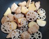 簡単夕飯昼食！薩摩芋と蓮根と鶏肉マスタード炒め作り方10写真