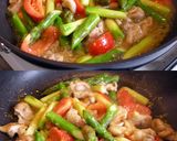 アスパラと豚バラ肉の中華風とろみ炒め作り方5写真