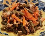 インゲンと人参の♪椎茸鶏そぼろ作り方2写真
