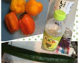パプリカときゅうりの醤油漬け作り方1写真
