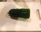 ゴーヤと豚こま肉の味噌炒め作り方1写真