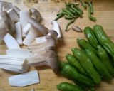 ししとう　ピーマン　エリンギのごま油炒め作り方1写真