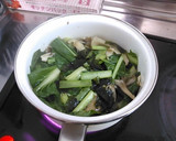 小松菜とわかめと舞茸の煮浸し作り方3写真