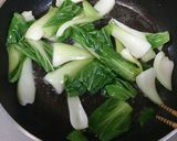 ちんげん菜とカニかまあんかけ作り方3写真