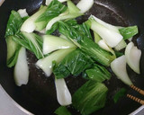 ちんげん菜とカニかまあんかけ作り方3写真