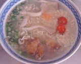 唐揚げエリンギと一緒に、塩ラーメンランチ作り方3写真