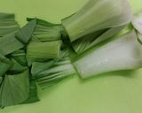 とうもろこしとチンゲン菜　炒め物とスープ作り方1写真