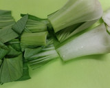 とうもろこしとチンゲン菜　炒め物とスープ作り方1写真