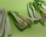 とうもろこしとチンゲン菜　炒め物とスープ作り方2写真