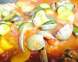 アサリとズッキーニのトマトソースパスタ作り方3写真