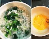 食べるスープ ！ほうれん草のかきたま汁作り方5写真