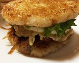 きんぴらごぼうのライスバーガー作り方9写真