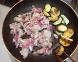 豚肉とオクラ、茄子のわさび醤油炒め作り方3写真