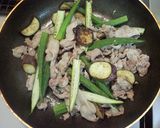 豚肉とオクラ、茄子のわさび醤油炒め作り方4写真