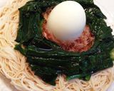 ☆材料5つ！ほうれん草の巣ごもりそうめん作り方6写真