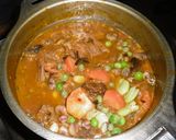牛スジ肉と豆のシイタケ昆布・トマト煮込み作り方9写真