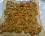 ゆで玉子と納豆のトースト作り方2写真