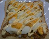 ゆで玉子と納豆のトースト作り方4写真