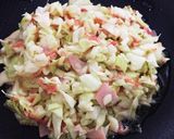 香ばしく!干しエビ入りキャベツ焼き作り方4写真
