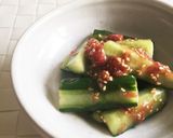 胡瓜の梅おかか大葉和え。ごま油風味作り方3写真