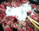 牛肉こまとおふのカロリーオフ♪新玉牛肉丼作り方4写真