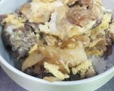 牛肉こまとおふのカロリーオフ♪新玉牛肉丼作り方13写真