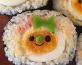 ゆで卵と鮭マヨ入り＊可愛いデコおにぎらず作り方8写真