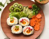 ゆで卵と鮭マヨ入り＊可愛いデコおにぎらず作り方9写真