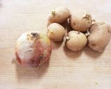 美容に◎甘酒×豆乳でじゃがいも冷製スープ作り方1写真