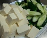 木綿豆腐ときゅうり炒め(●^o^●)作り方1写真
