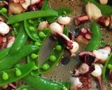 タコとスナップえんどうの炒め物作り方4写真