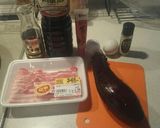 豚バラ茄子のスタミナ丼作り方1写真