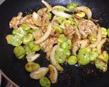 そら豆の味噌炒め♪作り方2写真