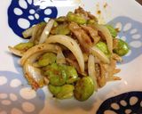 そら豆の味噌炒め♪作り方3写真