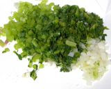 大根の葉と豆腐のピリ辛麻婆風☆作り方1写真