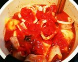 イカと野菜のピリ辛トマト煮作り方3写真
