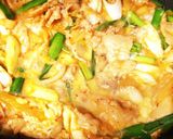 簡単！豚肉とキムチのピリ辛卵とじ丼ぶり作り方9写真