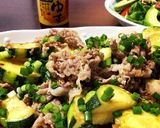ズッキーニと豚肉のにんにくポン酢･ᴗ･作り方8写真